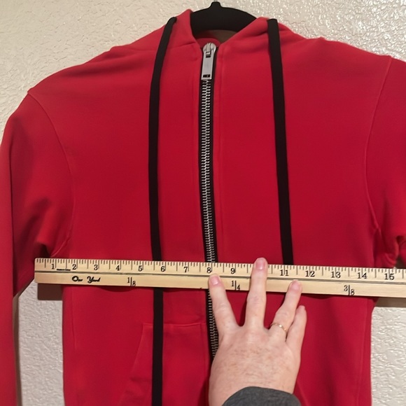 BEN TAVERNITI UNRAVEL PROJECT Red Hoodie Bodysuit Small - Picture 13 of 13